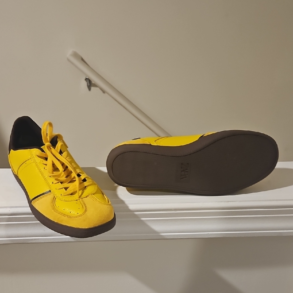 Zara Yellow & Black Womens Sneakers